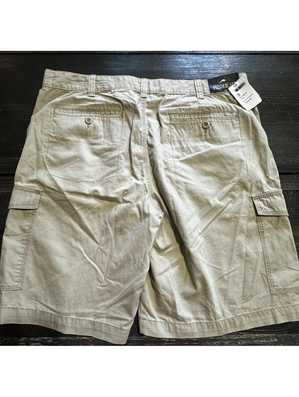 RedHead Mens Cargo Shorts 38 Khaki 100% Cotton 9” Inseam Bass Pro NWT